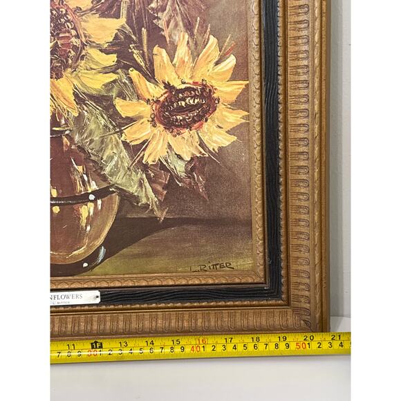 Vintage Sunflowers Painting Wall Art - Picture 6 of 9